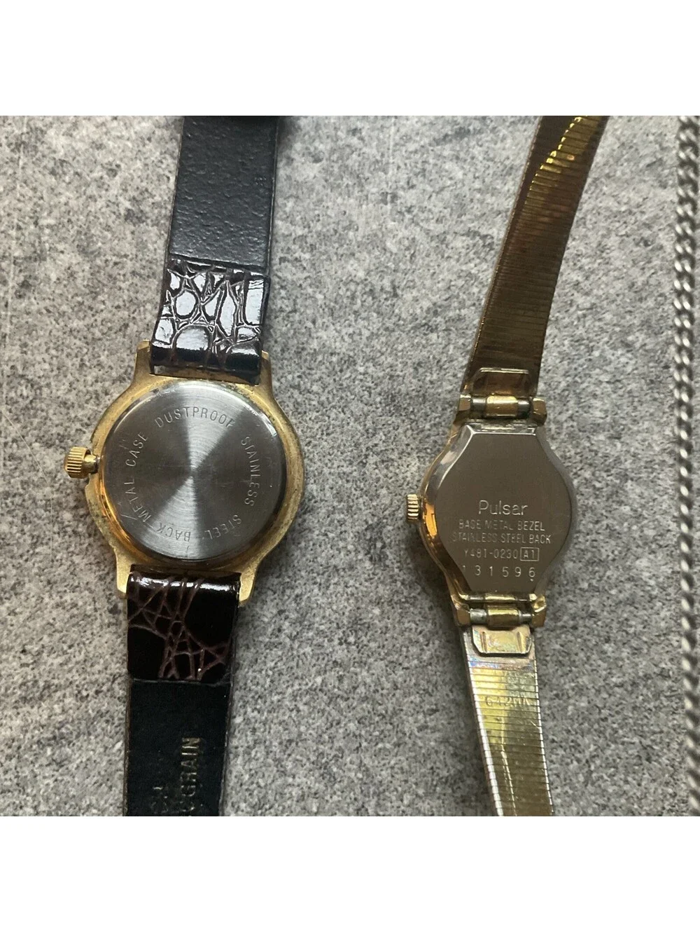 Pair Of Vintage Womens Watches Pulsar & Suizo Both Run Great B-E